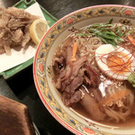 お多津 - 胡麻風味油のせ冷やしラーメンとねぶとの二度揚げ