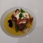 ラ・メール - 松阪牛フィレ肉!備長炭焼、コンソメとともに