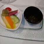 ラ・メール - 野菜、アワビ肝ソース