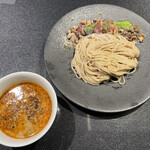 Japanese Soba Noodles 蔦 - 2021年新作「和牛担担つけ麺」1600円