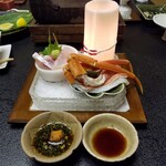 九兵衛旅館 - ◆『ズワイガニの膳』◆「お造り」