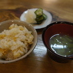 津軽割烹未来 - 御飯と汁物と香の物