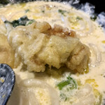 茶ぶ釜 - 牡蠣の天ぷら