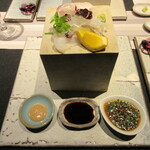 日本料理 TOBIUME - 潮…"関門海峡冬景色"　…贅沢なお造り、肝ソースが最高！