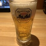 かまどか - アサヒスーパードライ　中ジョッキ　490円（税抜）