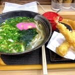 はなちゃんうどん  - えび天うどん650円プラス100円して大盛りに