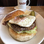 GRILL BURGER CLUB SASA - 【1月Monthly Burger】 『黒薬味香る半熟てりたまBURGER￥1150』