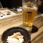 Tokachi Bare Shin Sapporo Ten - お通しは長芋とサラダチキン