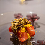 プレゼンテ スギ - 杉寿司（メバチマグロ中トロ、インサラータ・ディ・リゾ、オータムトリュフ、卵黄カラスミ）