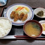 市場食堂 - 日替り定食(カキフライ) ¥680-