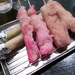 紅しょうが　アスパラ　豚