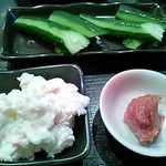 二度と来るよ - 味噌きゅうりとポテトサラダ