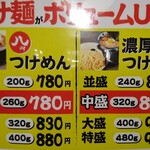 煮干し中華 八 堀之内店 - つけめん量