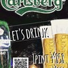 HIRO - ドリンク写真:クラフトビール(生ビール)は、高品質で名高いカールスバーグ！　グラス(380ｍｌ　￥530税別)1パイント(570ｍｌ　￥780税別)