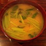 丸千葉 - 鉄火丼の味噌汁