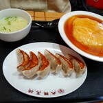 大阪王将 - 天津飯餃子セット