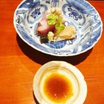 銀座 しのはら - 鰤のスモークと鮃