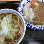 ねぎどん - ねぎ肉うどん570円＆小カレー300円