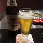 大淀河畔 みやちく - 瓶ビール キリン一番搾り 中瓶 (飲み放題メニュー)