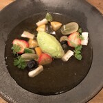 organ - 季節のフルーツ、パイナップル・バジルのアイス、ジャスミンのスープ