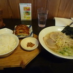 川尻ラーメン けんだま - 塩ラーメン定食