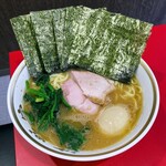 ラーメン濱野家 - ラーメン750円麺硬め。海苔増し100円。