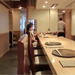 Kasumitei Matsubara - 店内のカウンター席の風景です