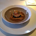 シェ松尾・松濤レストラン - 前菜2、本一ホタテ貝のポワレ