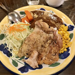 バンビ - チキンステーキストロガノフソースのワンプレート