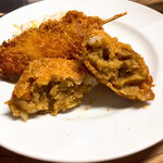 大衆酒場 斎藤 - セットは串カツ1本とカレーコロッケ1個