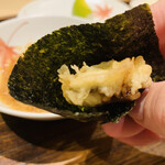 日本橋 蕎ノ字 - ◆カキ（広島 大黒神島産）
      ◎海苔の風味と牡蠣のハーモニーは最高に美味い。