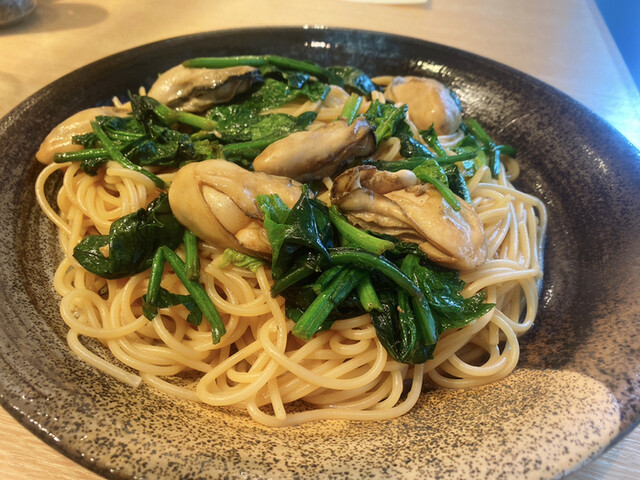 超大ぶり牡蠣の冬限定パスタ 大満足 By あさしょ スパゲティ 心 人形町 パスタ 食べログ