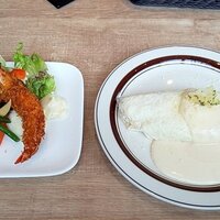 キッチン 大宮 MARK IS みなとみらい店 - 純白のオムライス＆海老フライセット レギュラー（2020.12）