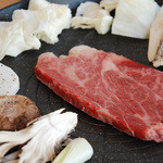 輪々や - 鹿児島県産黒毛和牛プレート焼き　上セット1280円