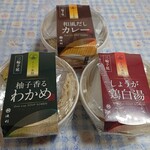 とれしゃき市場 - 柚子香るわかめ(540円)しょうが鶏白湯(540円)和風だしカレー(540円)