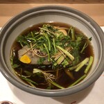 うを徳 - 年越し蕎麦（せり + 牛蒡）