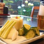 本むら庵 荻窪本店 - 上新香 ¥770～白菜柚子皮-キュウリ-かぶ
