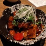 焼酎道楽 金星 - 黒酢酢豚ミニトマト　最高に美味い