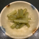 鮨 功 - 茎山葵のお浸し