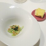 イル プレージョ - プンタレッラ・鮎卵のうるか　スイゼンジノリ　無発酵パン