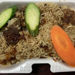 アジアンフード - ビリヤニ脱皮前。フライドオニオンたっぷり。