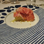 リストランテ カノフィーロ - 熊本産冬メロンと柚、サンダニエーレプロシュート
