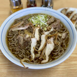 いろは本店 - 冷たい肉そば（温かい）