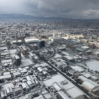 中国料理 桃林 - 福岡はこの時期毎度のドンヨリ重たい空気の雪景色