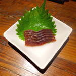 地酒喝采 かも蔵 - 【新潟】 珍味・鮭の酒びたし（￥639）鮭トバの凝縮された旨み