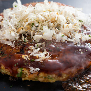 ふかふかのお好み焼き