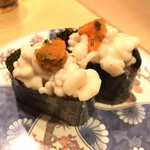 まわる寿司　博多魚がし - 北海道産たらしらこ　¥490