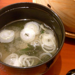 日本料理 喜春 - お味噌汁は薄味で。