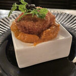 じだいや featuring Massimo Mariani - ホタテのキャビアのせ　オマール海老のソース