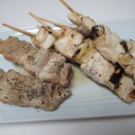 Toriya - 塩で購入・豚バラ、ネギ間ひな肉